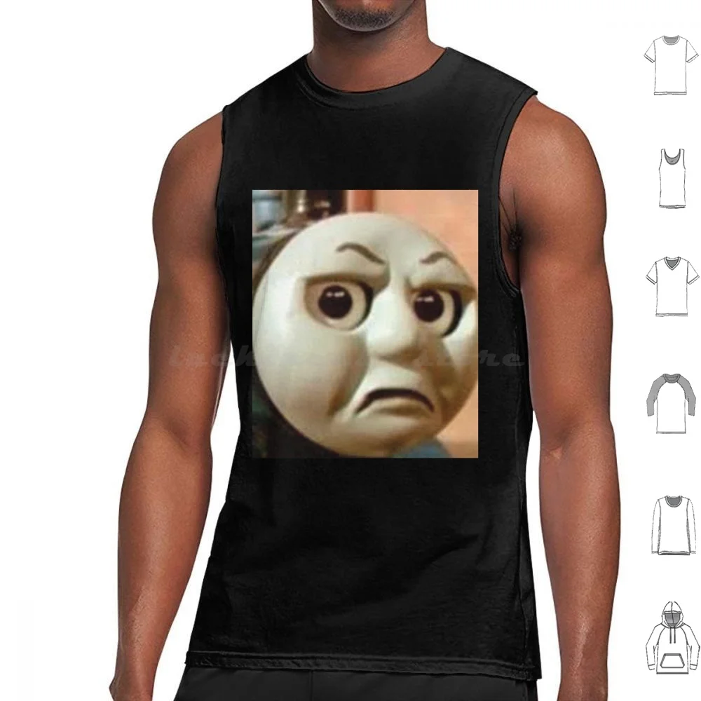 Tank Sticker Canotte Stampa Cotton Thomas The Tank Engine Kids Children Tank Funny Cartoon Blue Blues