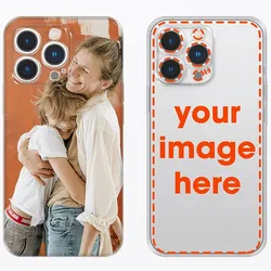 Personalized Clear TPU Soft Phone Case with DIY Photo Design - iPhone 12 Mini (Clear)