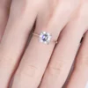 AnuJewel 3ct D Color Asscher Cut Moissanite Engagement Wedding Ring S925 Sterling Silver Rings For Women Jewelry Wholesale 6