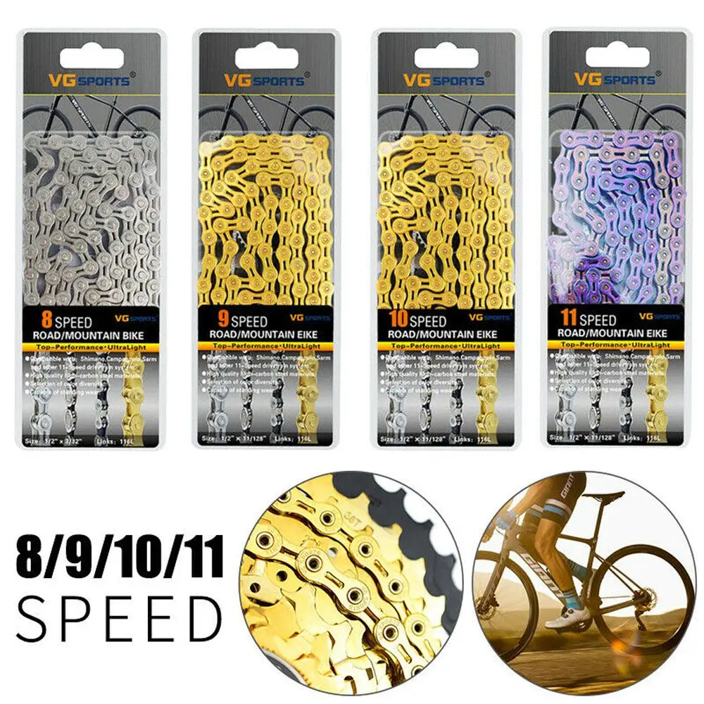 

High Quality Road Bike Half Hollow Chain Mountain Bike Cycling Bicycle Chains Bicycle Accessories Bicycle Parts Bike Chains