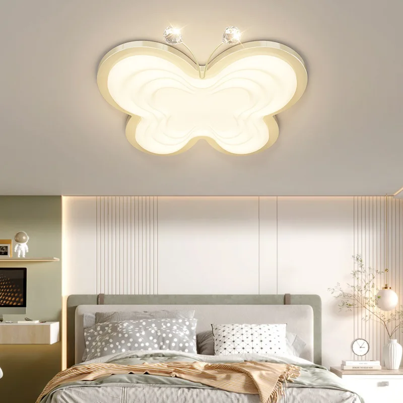 

Full Spectrum Creative Butterfly Led Ceiling Lamp Lighting Bedroom Study Eye Protection Lights Clouds Children's Room Fixtures