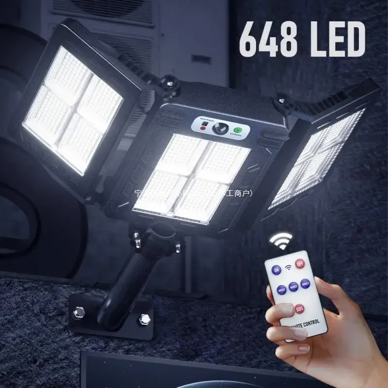 무선 리모컨 태양광 가로등, 야외 벽 조명, 마당 정원 또는 통로 태양광 LED 조명