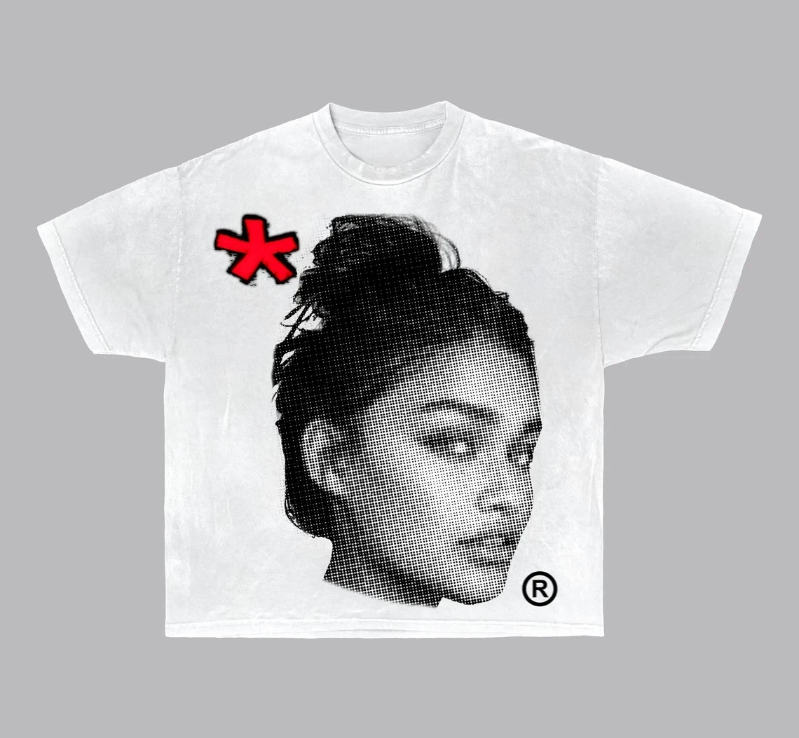 

Y2K Print Cool Girl Portrait Pattern Trash Hight street T-shirt Goth Streetwear Punk Tee Aesthetic emo bar hip hop Women Tops