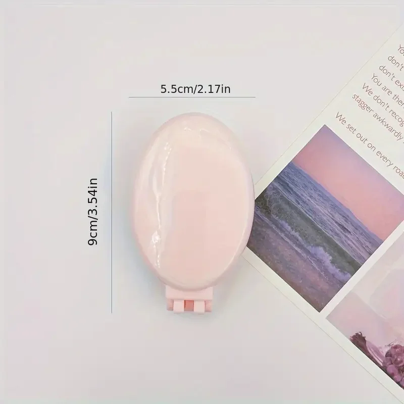 휴대용 접이식 거울이 있는 헤어 빗, 가볍고 미니한 휴대용 두피 마사지 빗. 여성과 소녀들을 위한 완벽한 선물.