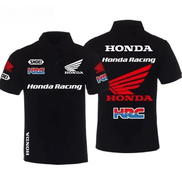 Honda hommes et femmes polos été GIGA Civic T-Shirt course moto à manches courtes printemps et automne personnalité haut 1