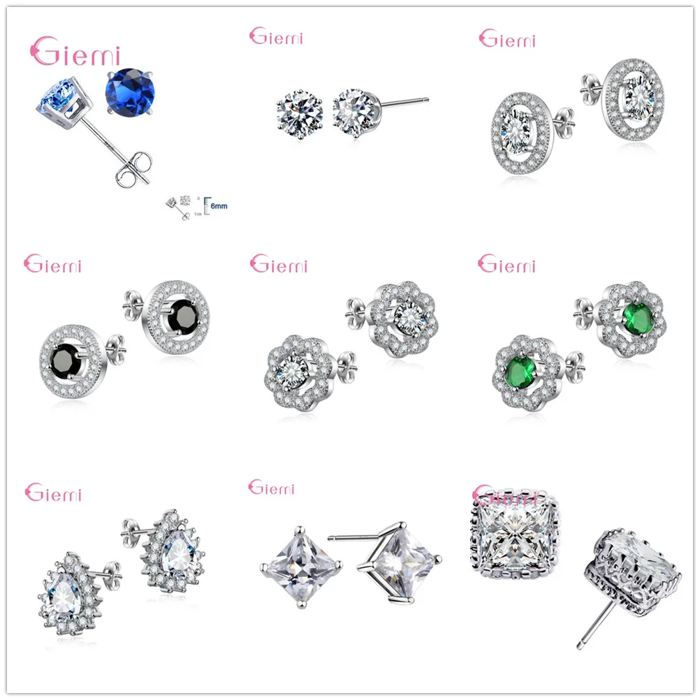 

Женские серьги из серебра 925 пробы, с фианитом