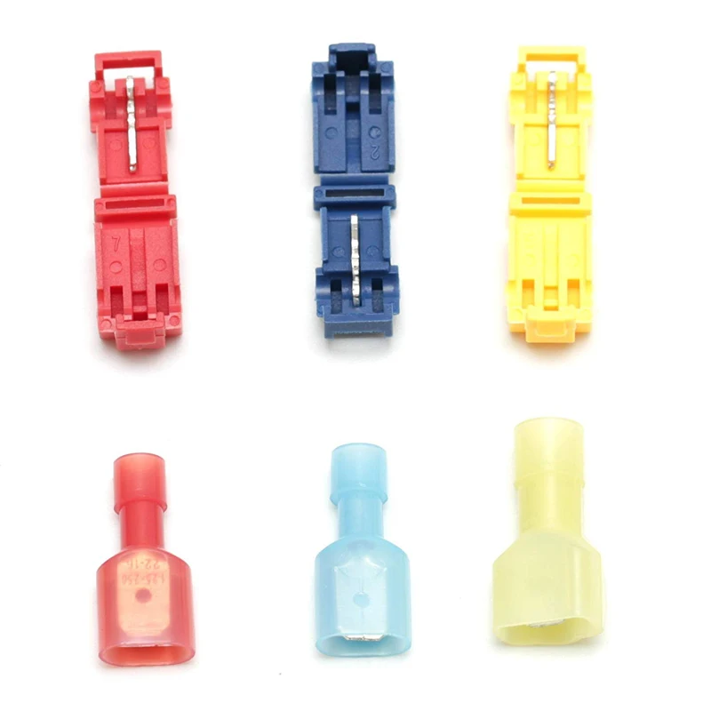 120/240PCS T-Tap Connector Quick Electrical Cable Connector Snap Splice Lock Wire Terminal Crimp Wire Terminal