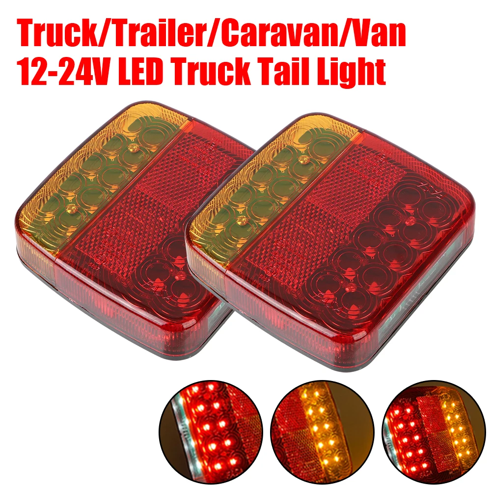 Magnetic Wireless LED Trailer Rear Taillight Signal Warning Brake Lamp For Caravan RV Camper Lorry Truck Truck Tail Light wireless gps tracker 365 days standby rechargeable strong magnetic locator for vehicle car truck anti theft tracking device