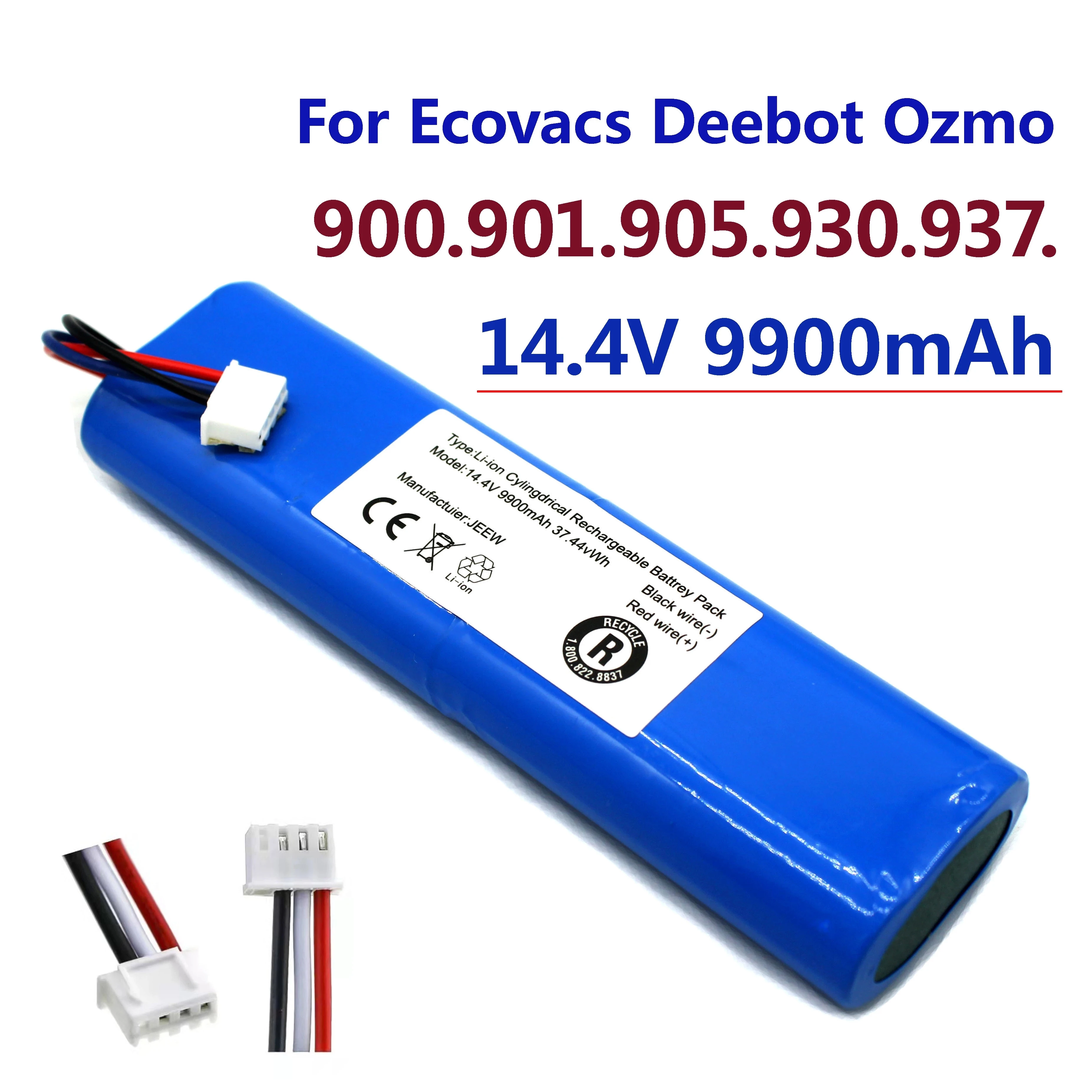 100% Originate 18650 Battery For Robot Ecovacs Deebot Ozmo 14.4V 9900Mah Vacuum Cleaner 900 901 905 930 937 Novelty