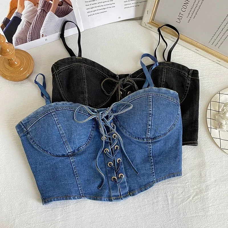 

Ladies Sexy Blouse Solid Color Sling Strap Style Halter Fashion Comfortable Breathable T Shirt Y2k Top Women Cowboy Clothing