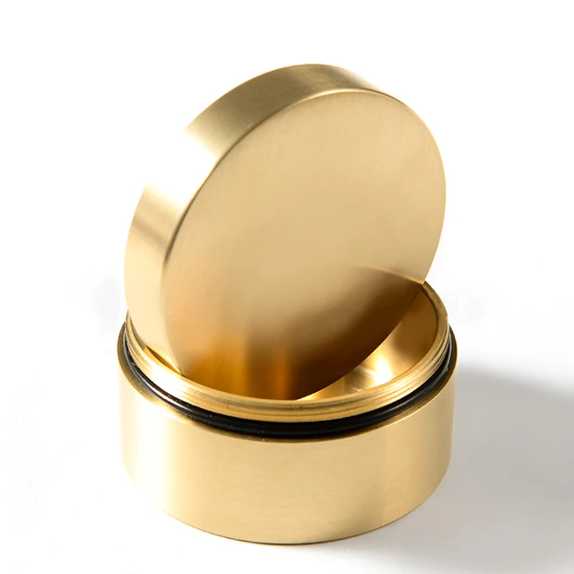 Sárgaréz Kültéri Lezárt Vízálló Doboz Kerek Fedéllel Porporral, Nedvességálló Tabletta Fém Ékszerek Ezüstérme Tea Tárolódoboz - Image 4