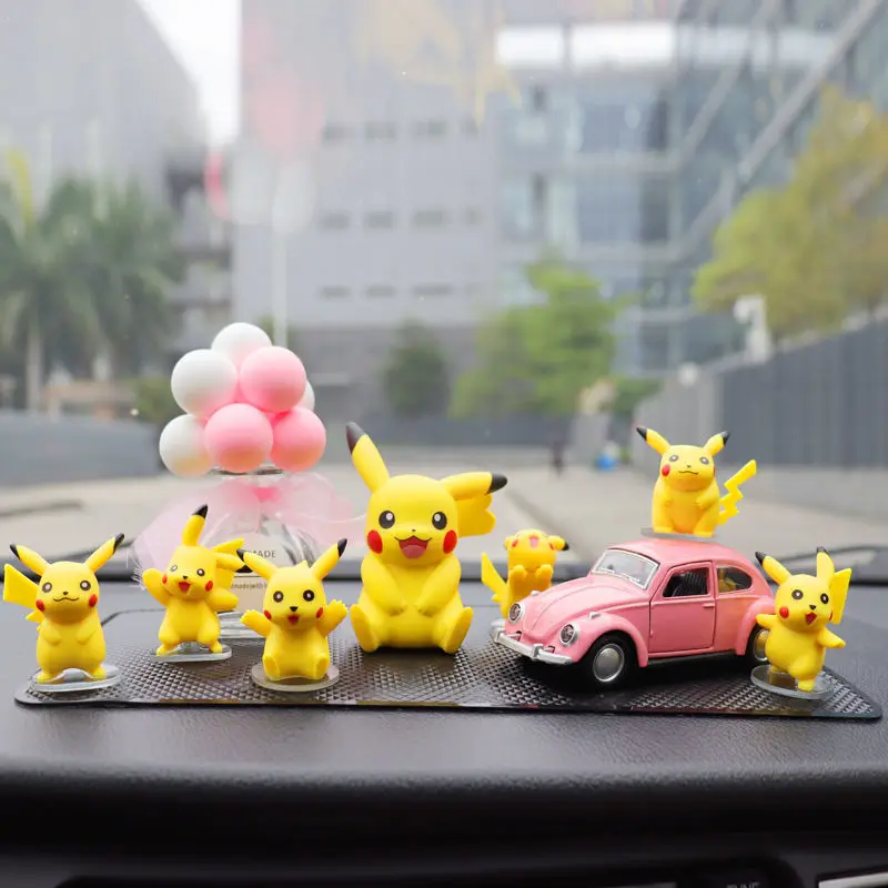 

Kawaii Pokemon Auto Parts Toys Anime Pikachu Aromatherapy Ornament Cute Goddess Car Dashboard Interior Doll Set Birthday Gift