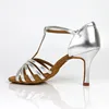 Women Latin Dance Shoes BD 217 Sliver Golden Napper Leather Sole Ladies Salsa Ballroom Dancing Shoes Sandal Dancesport Shining 3
