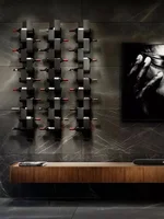 Wrought Iron Wall-mounted Wine Rack Bar