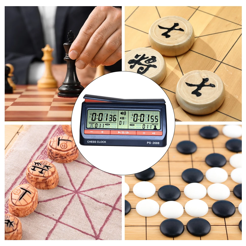 Digital Chess Clock LCD Screen ABS International Checkers Timer for Board Games and Chess Adult Board Games Accessories chess timer
