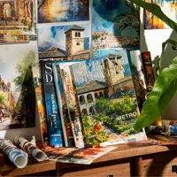 Journal GO 30pcs Spring Scenery Material Paper Creative Collage Cards Background Paper Diy Junk Journal Planner Materials 1