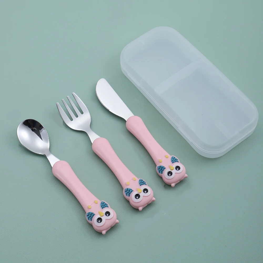 3-Piece Kids Stainless Steel Utensils Set 2