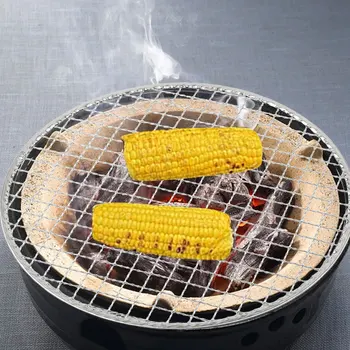 5pcs Round Disposable Wire Net Grill Racks Iron Roast Grate Cooking Barbecue BBQ For Restaurants, Restaurants, Barbecue Shops