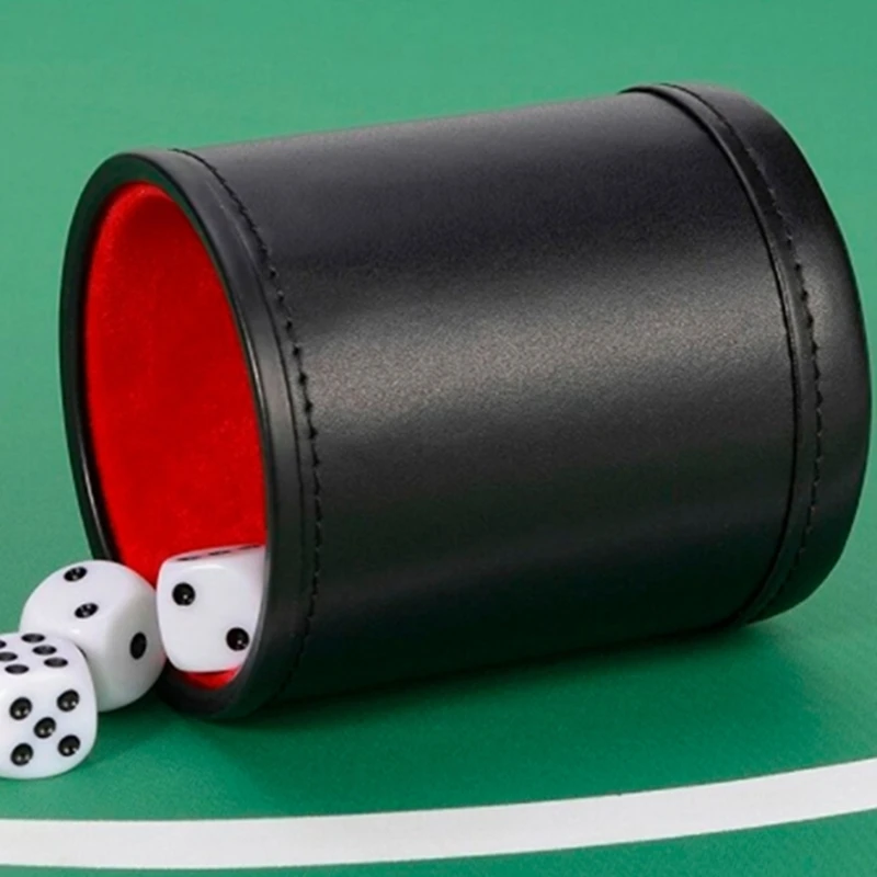 Dice Cup Leather Dices Shake Container