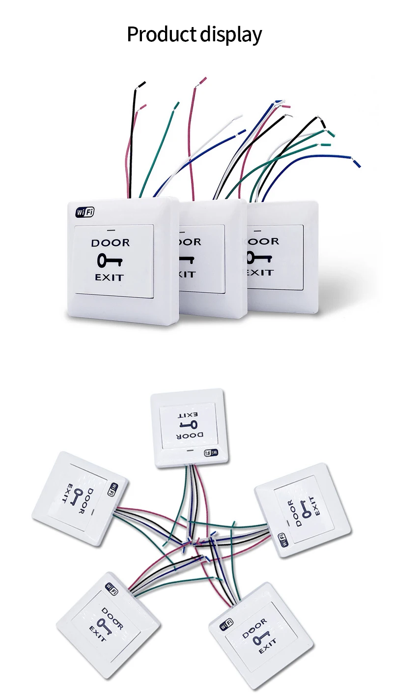 Tuya App WiFi Door Exit Button Voice Remote Door-Opening Wireless Release Push Switch For Electronic Lock Access Control System