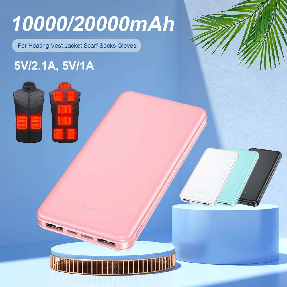 

Портативное зарядное устройство 10000 мАч/20000 мАч Micro/Type-C Out, портативное быстрое зарядное устройство, внешний аккумулятор для нагревательного жилета, куртки, носков, телефона