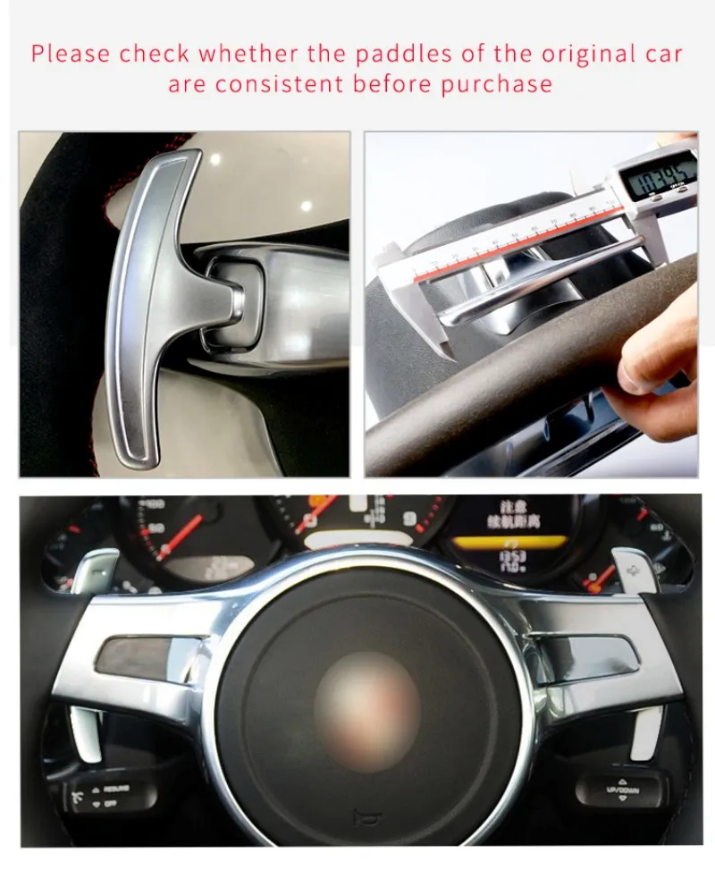 T-carbon Steering Wheel Shift Paddle Shifter For Porsche 991 Cayman 981 2013-2016 Carrera 2012-2016 Boxster 14-15 Carbon Fiber
