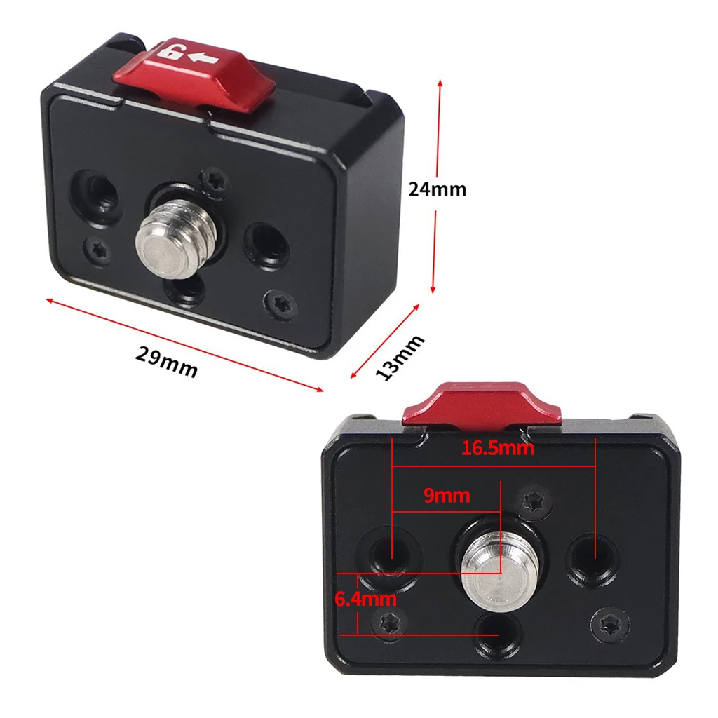 V Mount Plate Quick Release Clamp Fast Switch 1/4 Screw for Gopro13 Insta360 X5