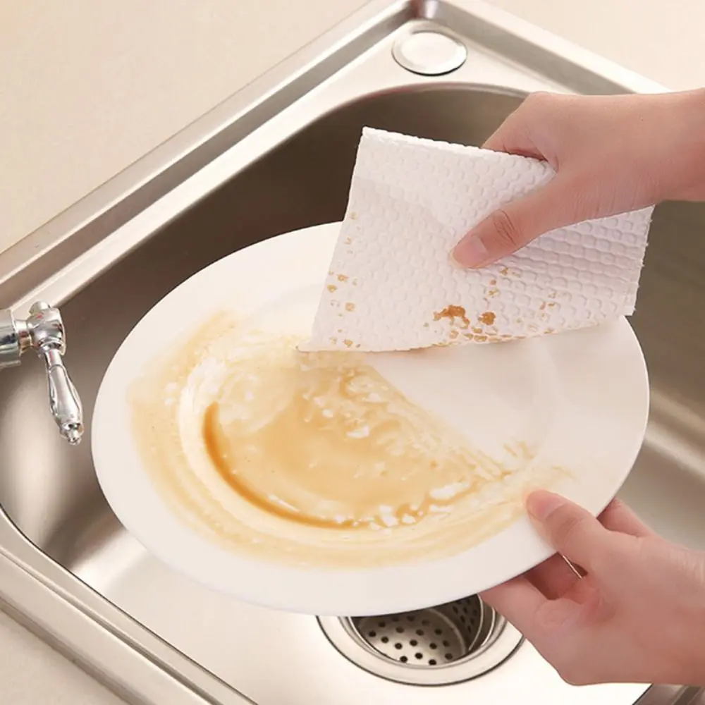 High Quality Disposable Rags Kitchen Paper Thickened Non-woven Oil-removing Tissue Absorbent Towel Cleaner Wipes Dish Paper