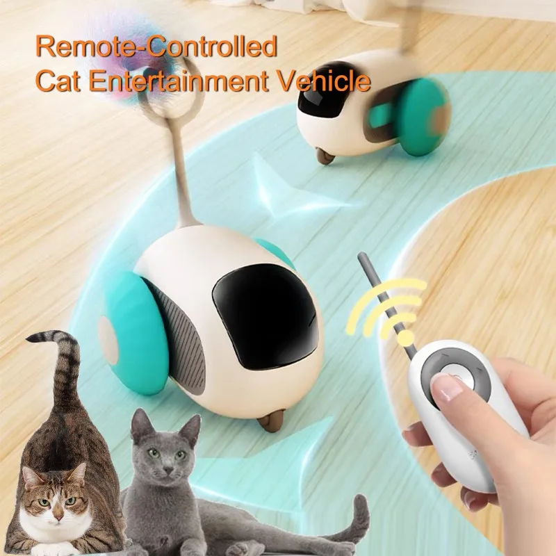 IntelligentRemoteControlPetToyCarElectricCatStickwithLittle
