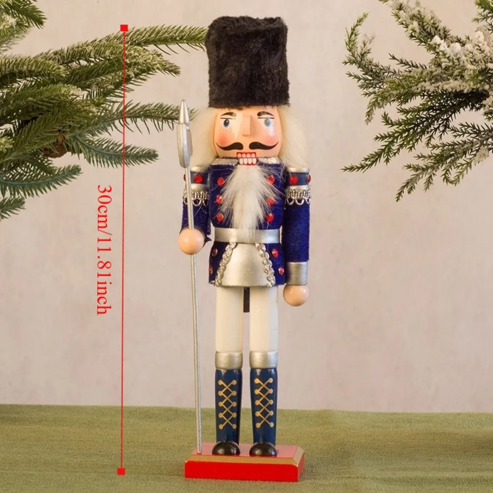 Advent Supplies Vintage Christmas Nutcracker Painted King Soldier Doll Drummer Handicraft Handcraft Figurine Office Decor