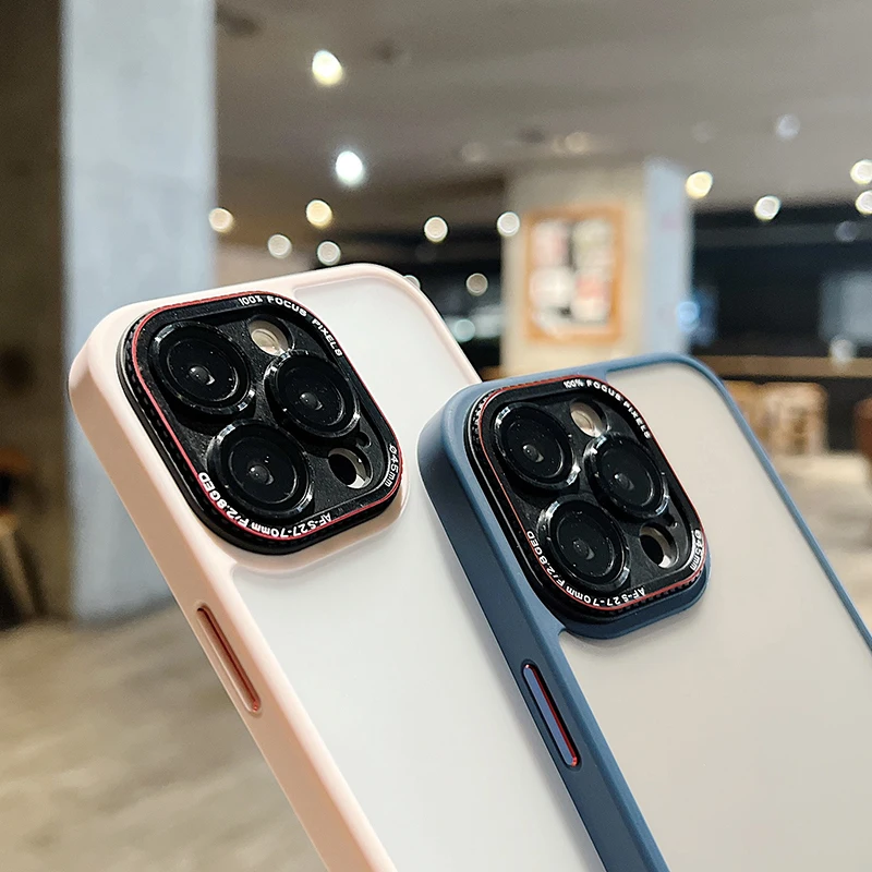 Coque de téléphone translucide mate pour iPhone, compatible modèles 15, 14 Plus, 13, 12 Pro Max, armure antichoc, en Silicone, coque rigide transparente_voghion.com