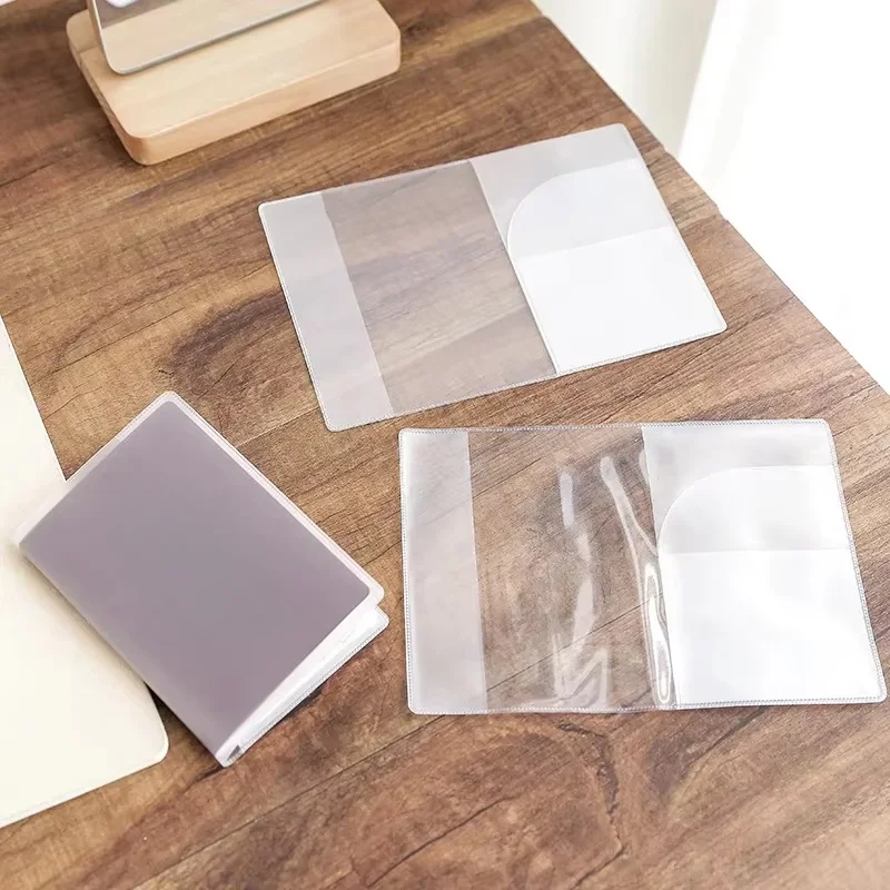 1PC Passport Protective Cover Transparent Frosted, PVC Material Waterproof Document Case - 5