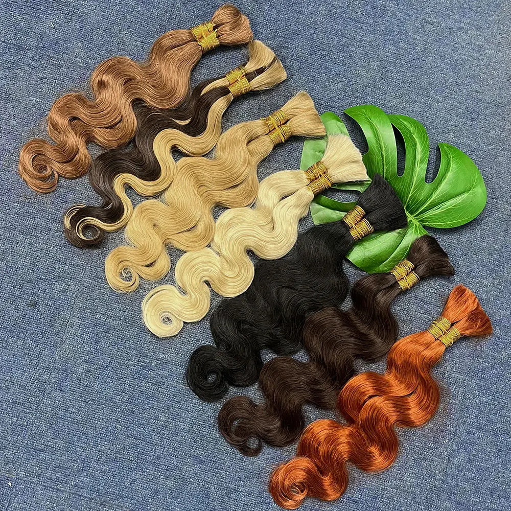 Human Braiding Hair For Boho Braids Body Wave Bulk For Braiding Knotless 100% Unprocessed Vietnamese Virgin Hair Extensions 2
