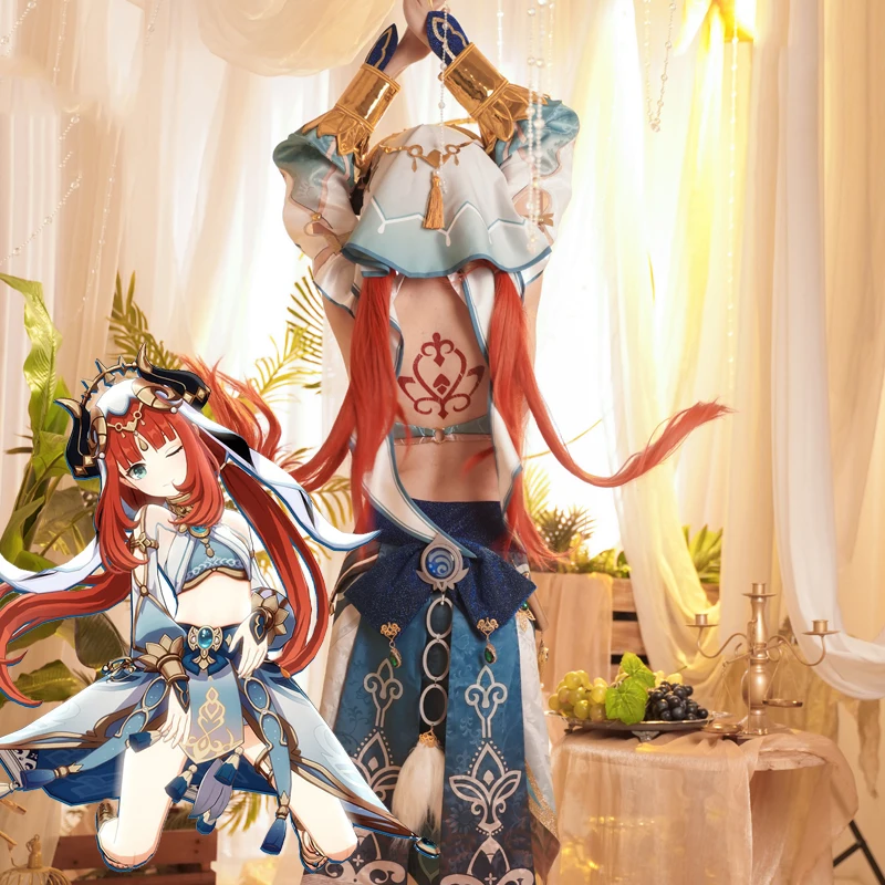 

Nilou косплей игра геншин ударопрочный костюм парик женское маскарадное платье Хэллоуин карнавальные костюмы Аксессуары