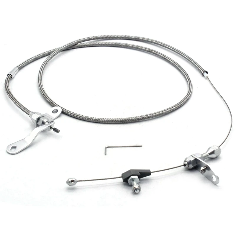 2X Car Gas Accelerator Cable Kick Down Cable Transmission Kickdown Trans C-4 Detent For Ford C4 Mustang F150 Ranchero