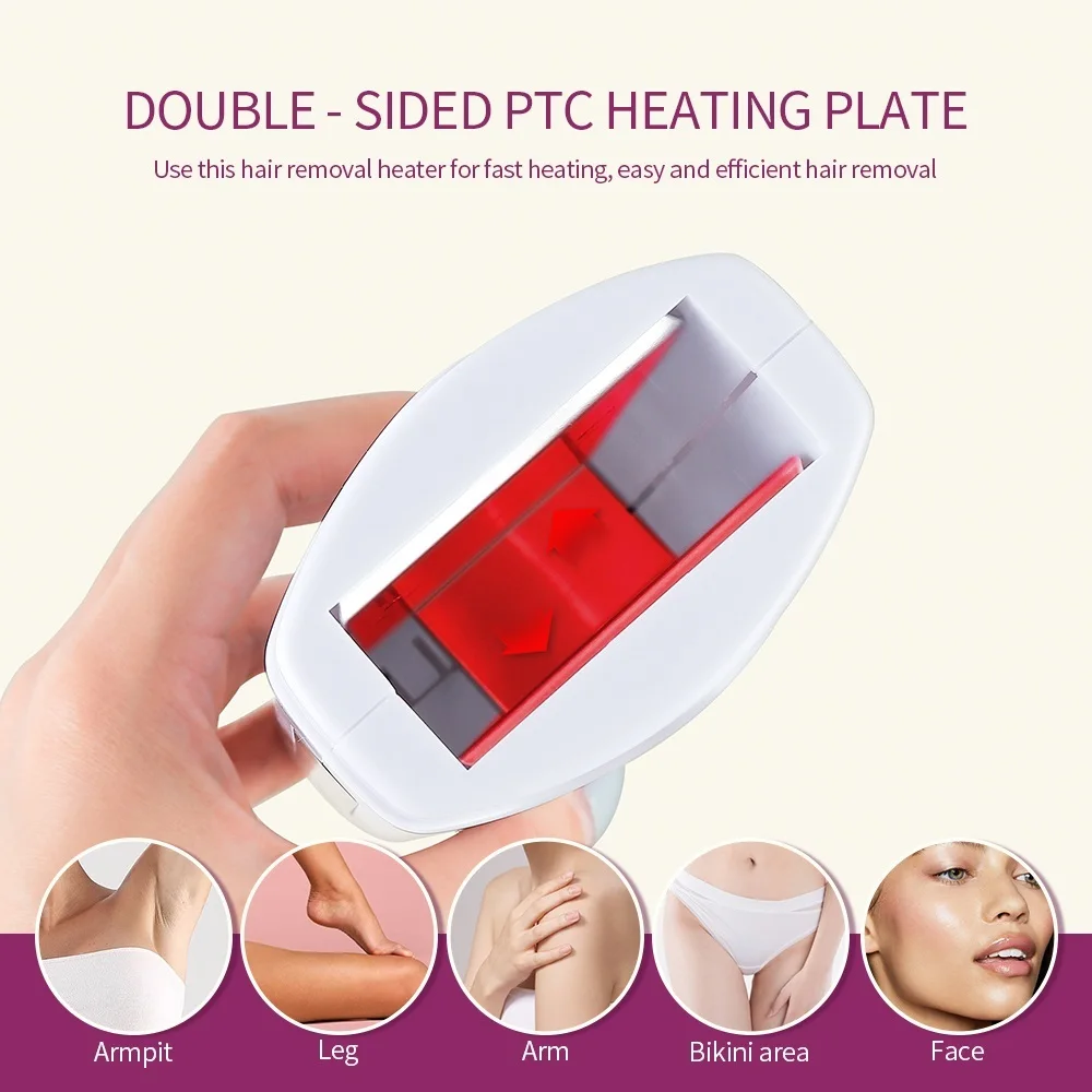 Electric Double Rolling Depilatory Waxing Machine Double Base Wax Heater Hair Removal Waxing Warmer Epilator for Whole Body 3