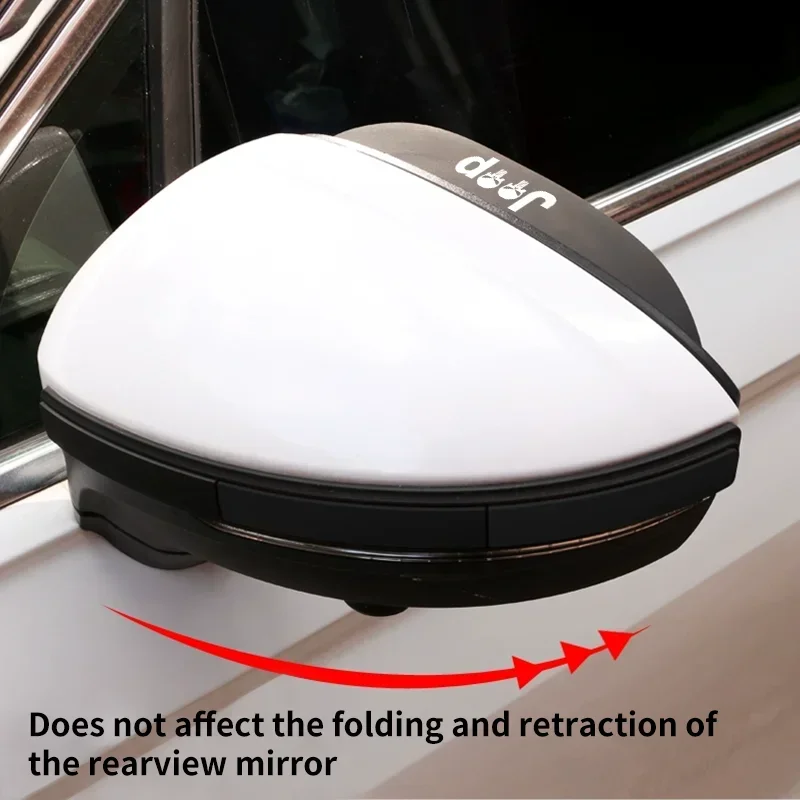 2PCS Car Rearview Mirror Rain Eyebrow For Jeep Renegade Compass Wrangler Grand Cherokee