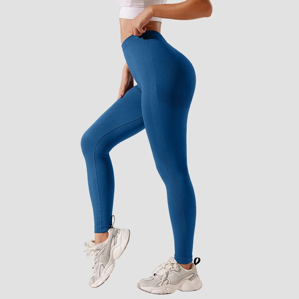 Peach Butt Lifting Yoga Pants Women's Back V Waist High Waist Running Fitness Tight Sports Pants