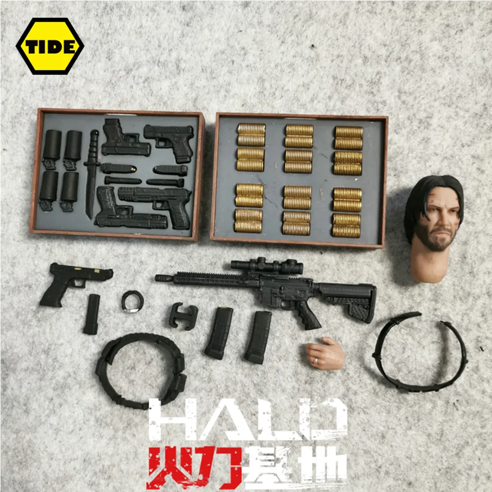 InStock112ScaleJohnWickWeaponBeltGoldCoinSceneAccessories