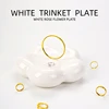 Chubby Creative Flower Ceramic Plate Photo Props Jewelry Dish Desktop Lipstick Small Objects Organizer Tray Decoracion 3