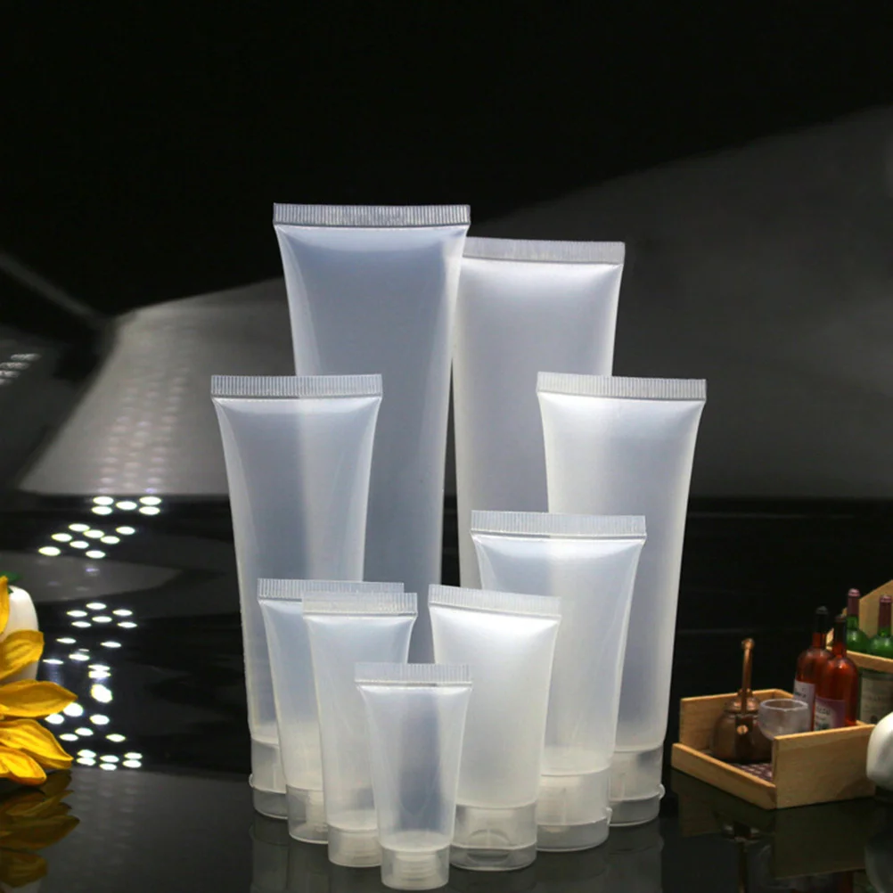 Travel Refillable Bottles Squeeze Storage Containers Bottles Organizers with Flip Cap for Face Cleanser Facial Toner