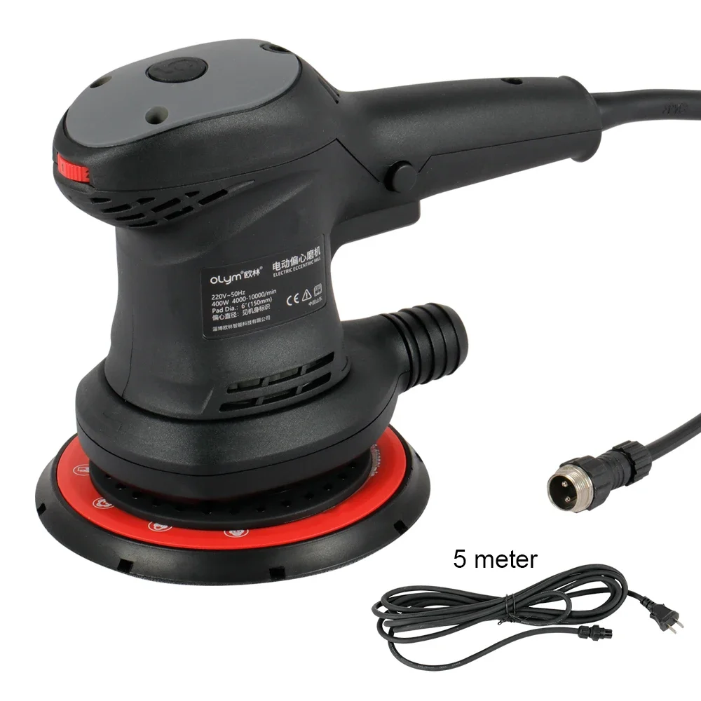220v 6 Inch 150mm Rotary Electric Orbital Sander Random Sander For Wood Metal Drywall