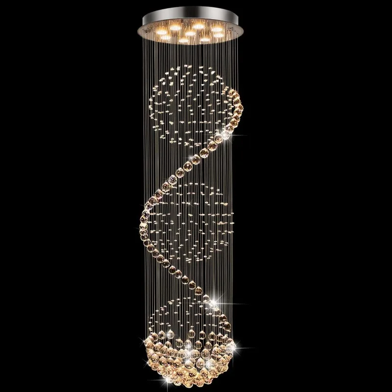 Modern Spectacular Spiral Spherical Raindrop Chandelier 5