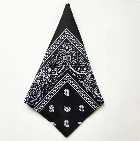 55x55cm Fashion Hip Hop 100% Cotton Bandana Square Scarf Cowboy Cashew Black Red Paisley Headband Print For Women/Men/Boys/Girls - Image 22