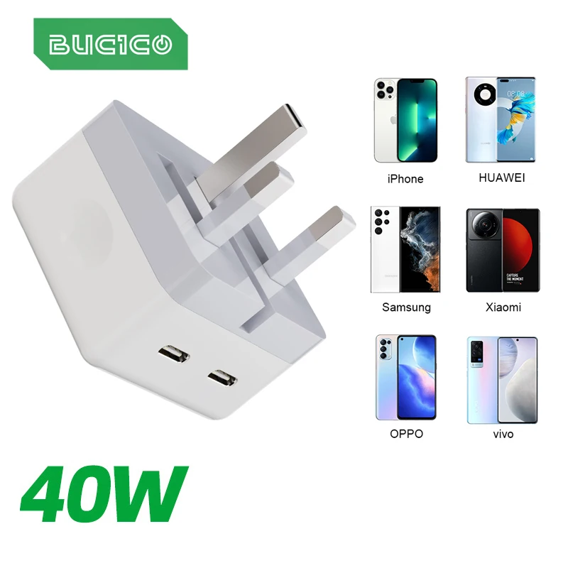 Chargeur USB C à charge rapide pour touristes, chargeur d'ordinateur portable, iPhone Pro Max, iPad, Xiaomi, écouteurs, Samsung, Huawei, GaN, PD, 40W, 35W