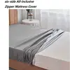 High Grade Waterproof Zippered Mattress Protector Cover Six-Side All-inclusive Bed Fitted Sheet Single Queen Size Bed Cover 2