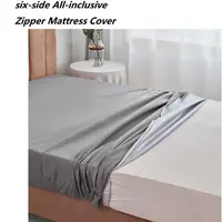 High Grade Waterproof Zippered Mattress Protector Cover Six-Side All-inclusive Bed Fitted Sheet Single Queen Size Bed Cover 2