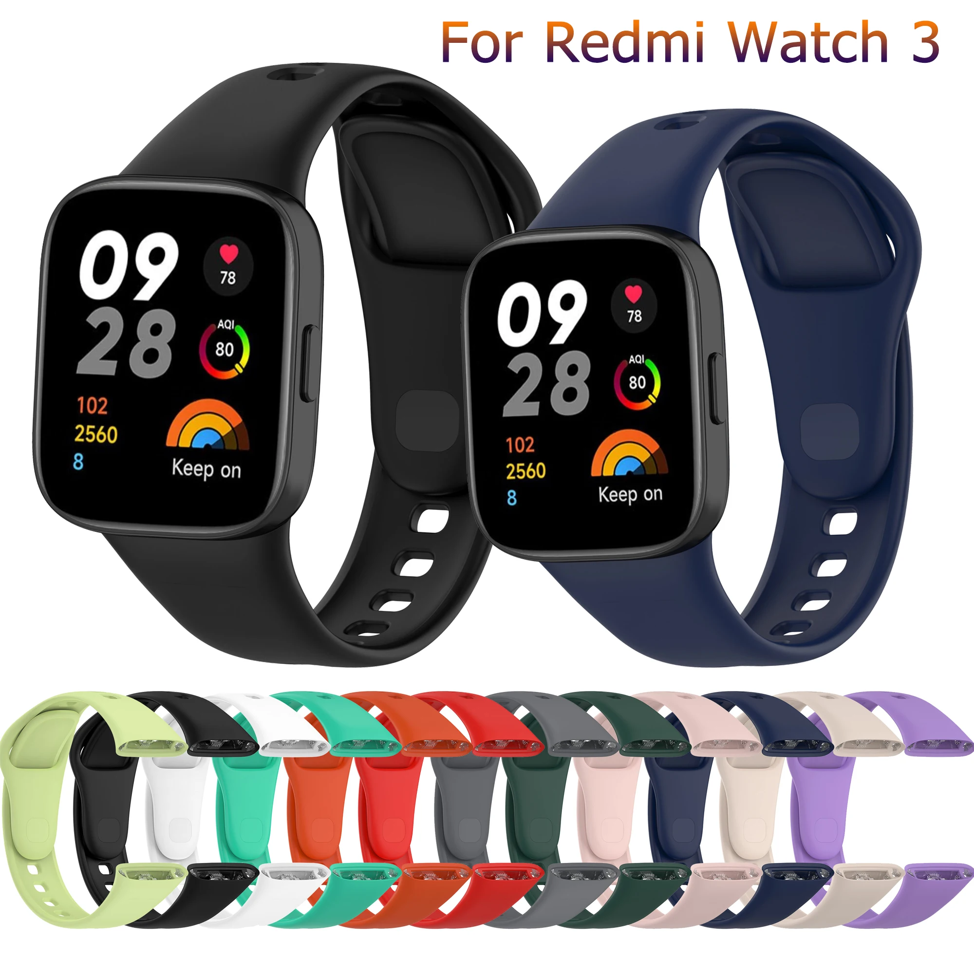

WatchBand Strap For Redmi Watch 3 Original SmartWatch Band Silicone WristBand Bracelet For Xiaomi Redmi3 Accessories Belt Correa