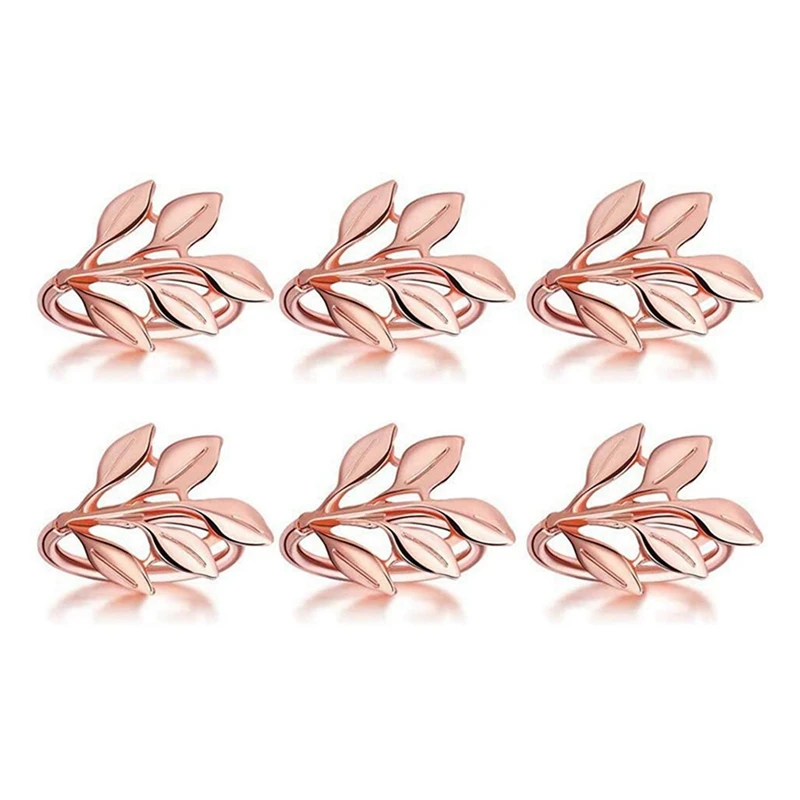 

18 Pcs Napkin Ring,Leaf Napkin Set,Napkin Ring Napkin Holder Decoration,Suitable For Christmas,Holiday