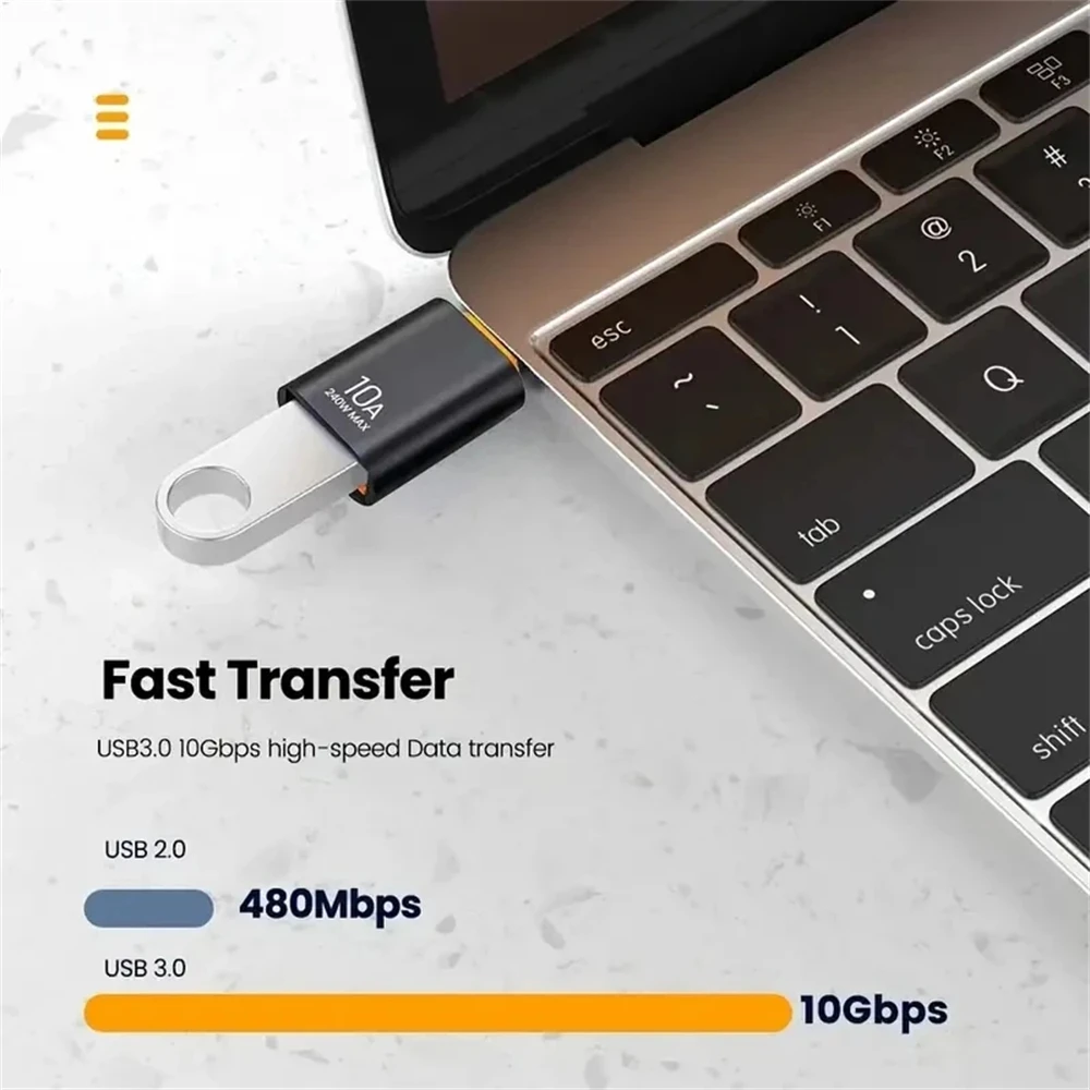 OTG Adapter 10A USB 3.0 To Type C USB Female To Type c Male Fast Charging For Xiaomi Samsung Laptop